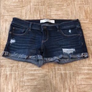 ABERCROMBIE ripped jean shorts